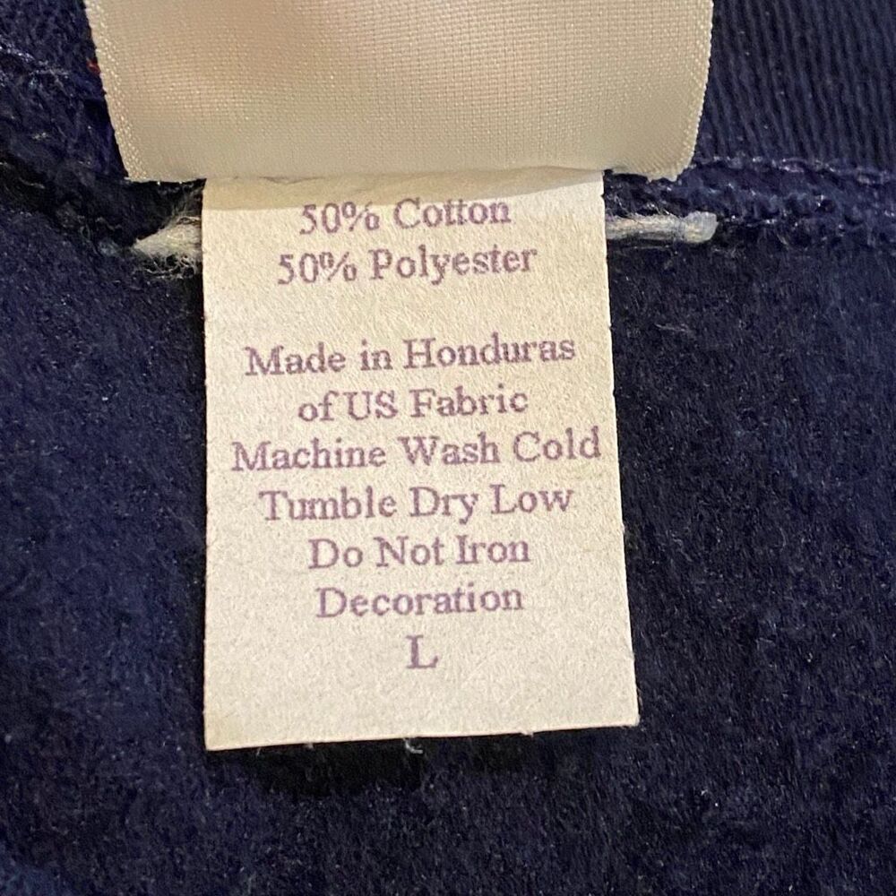 Vintage Colonial Williamsburg Navy Blue Christmas/Winter Sweatshirt Women’s L - Picture 5 of 6